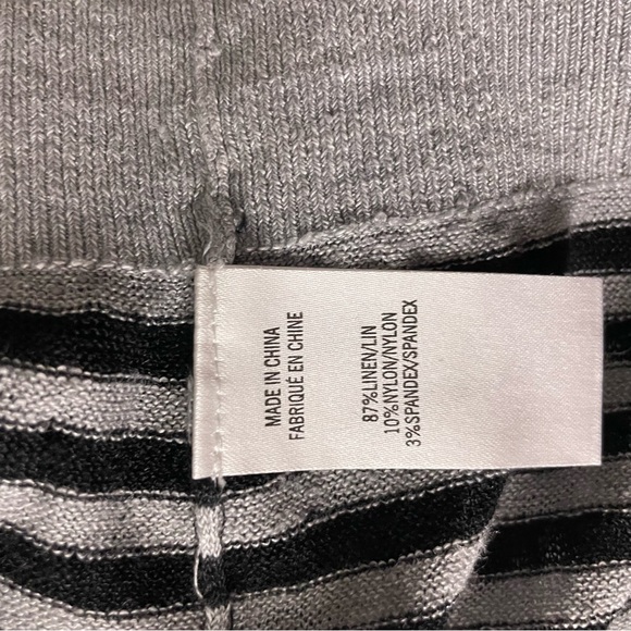 Theory Black and Grey Striped Goldsmith S Refinery Cardigan M - Picture 14 of 14